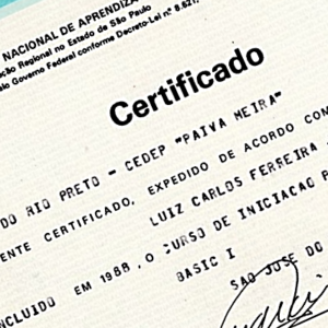 Certificado do curso de Basic do SENAC
